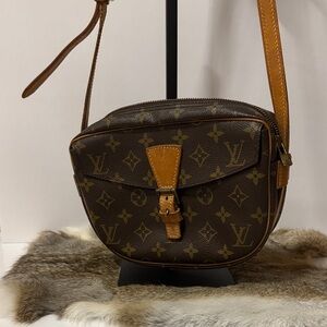 Louis Vuitton Brown Monogram Crossbody with Tan Leather Trim